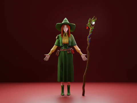 Forest Witch 3D Model