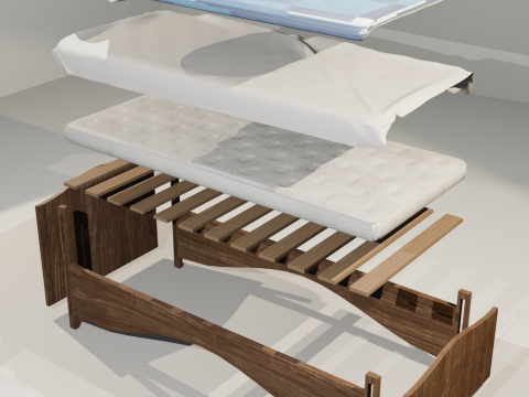 Wooden Bed 3D Model