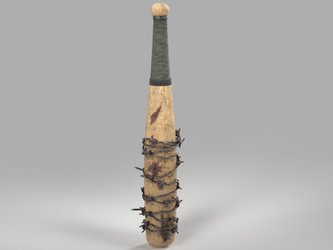 Rounders Bat Melee Weapon 3D मॉडल