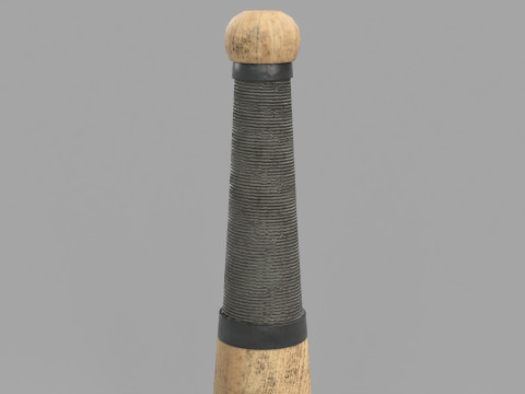 Rounders Bat Melee Weapon 3D मॉडल
