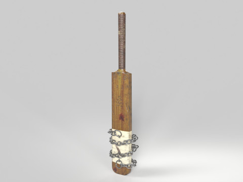 Cricket Bat Melee Weapon 3D 모델