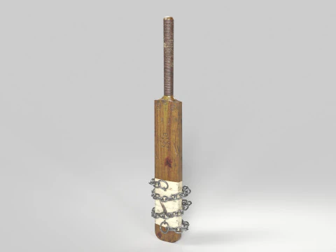 Cricket Bat Melee Weapon 3D Model
