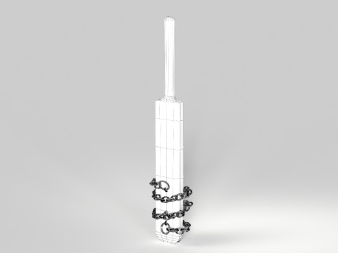 Cricket Bat Melee Weapon 3D 모델