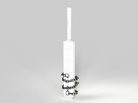 Cricket Bat Melee Weapon 3D Model