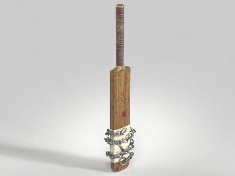 Cricket Bat Melee Weapon 3D Model