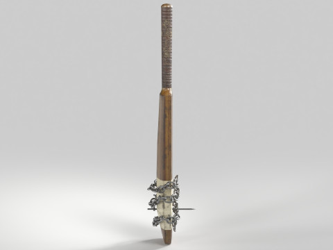 Cricket Bat Melee Weapon 3D 모델
