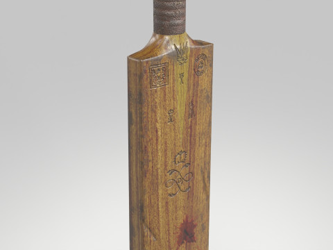 Cricket Bat Melee Weapon 3D 모델