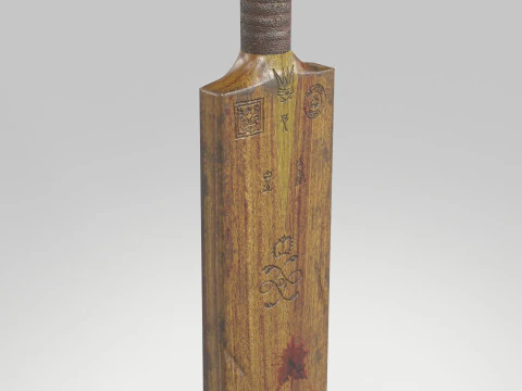 Cricket Bat Melee Weapon 3D Model