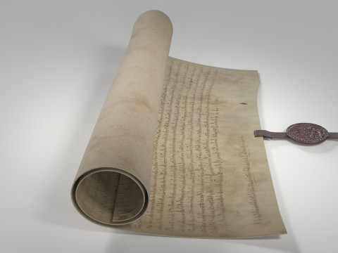 Magna Carta Scroll 3Dモデル