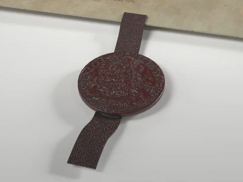 Magna Carta Scroll 3D Model