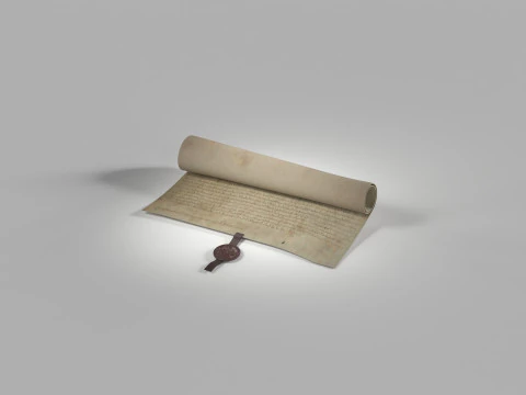 Magna Carta Scroll 3D Model