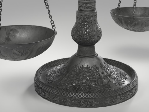 Vintage Balance Scales 3D Model