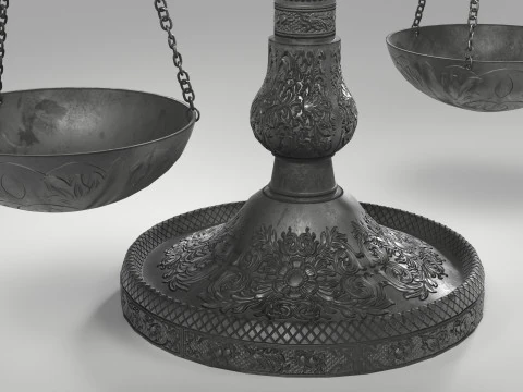 Vintage Balance Scales 3D Model