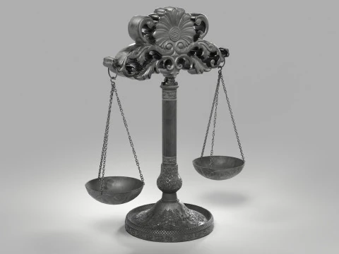Vintage Balance Scales 3D Model