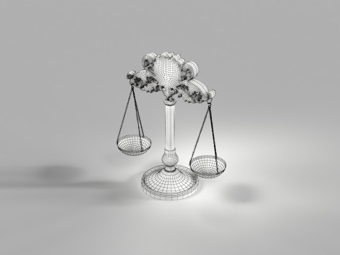 Vintage Balance Scales 3D Модель
