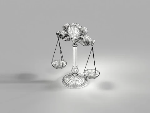Vintage Balance Scales 3D Model