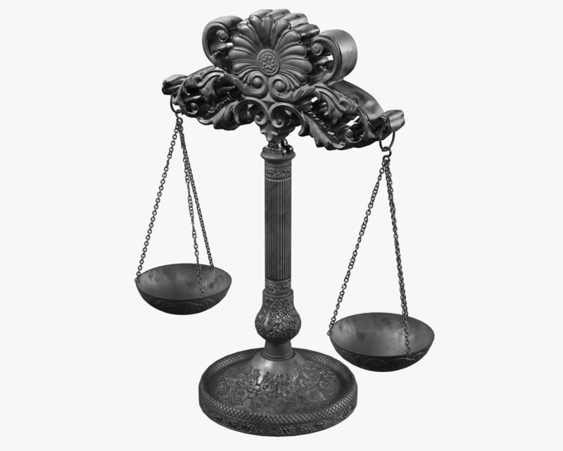 Vintage Balance Scales 3D Модель .c4d .max .obj .3ds .fbx .stl .blend