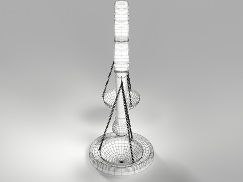 Vintage Balance Scales 3D Модель