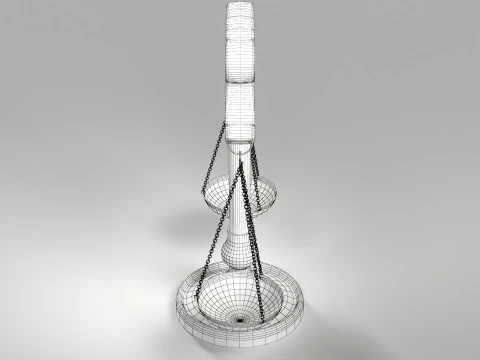 Vintage Balance Scales 3D Model