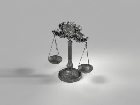 Vintage Balance Scales 3D Model
