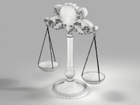 Vintage Balance Scales 3D Модель
