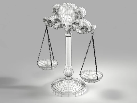Vintage Balance Scales 3D Model