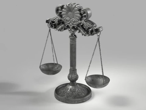 Vintage Balance Scales 3D Model