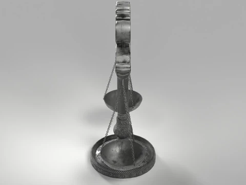 Vintage Balance Scales 3D Model