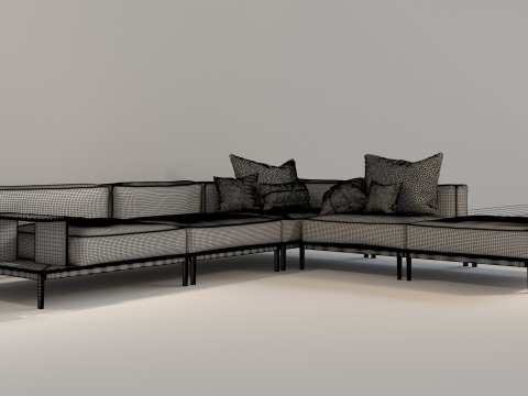 Modular Sofa - Brera Modelo 3D