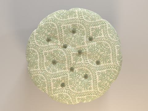 Tufted Chic Ottoman 3D 模型