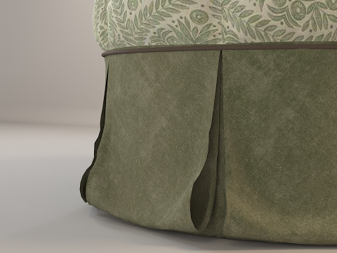 Tufted Chic Ottoman 3D 模型