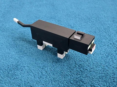 Gatto da smoking stilizzato - Minecraft Modello di stampa 3D