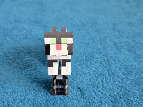 Stylized Tuxedo Cat - Minecraft 3D Print Model