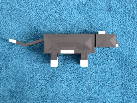 Stylized Tuxedo Cat - Minecraft 3D Print Model