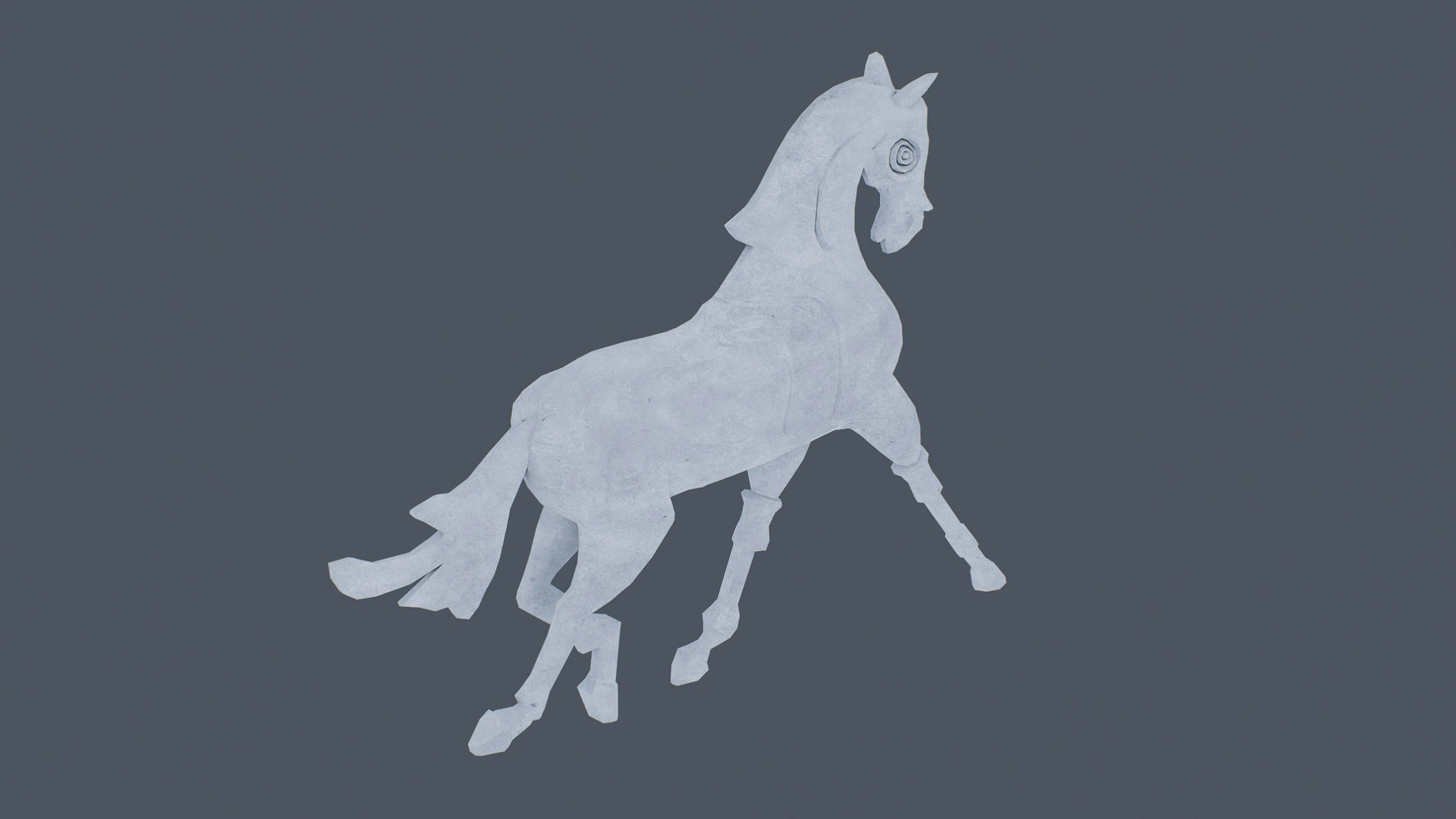 Horse sculpture 3D Model .c4d .max .obj .3ds .fbx .stl .blend