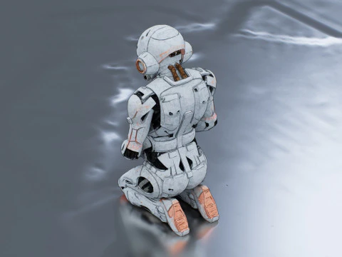 Pregnant space traveler 3D Model