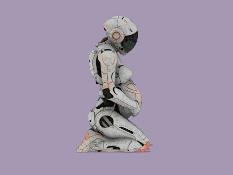 Pregnant space traveler 3D Model