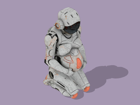 Pregnant space traveler 3D Model