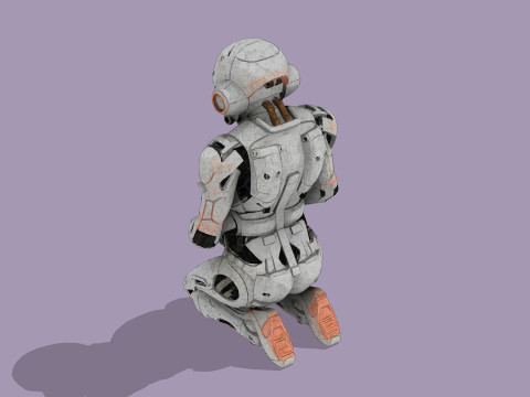 Pregnant space traveler 3D Model
