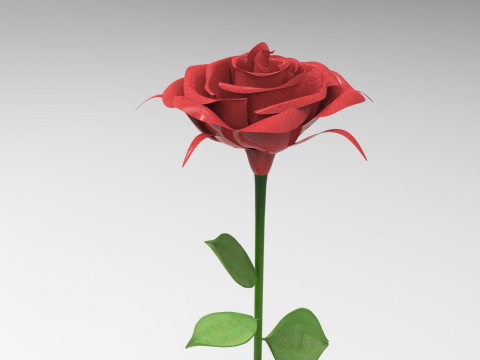Red Rose 3D Model