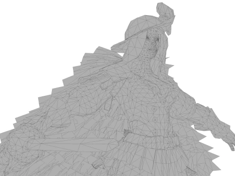Stylized Female Sorceress - Adventurer 3D Character Model 3D Model