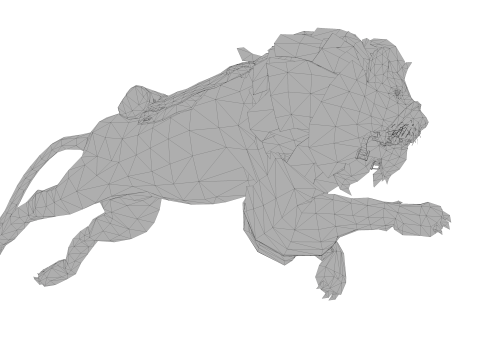 Realistic Low Poly Lion Game Ready Animal 3D Modell