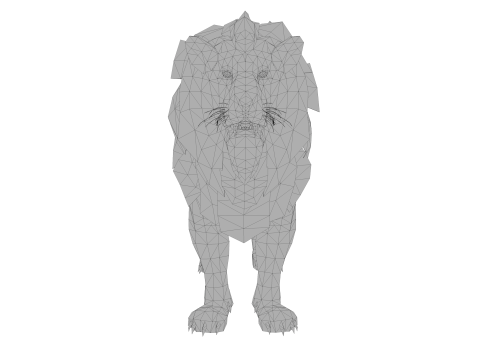 Realistic Low Poly Lion Game Ready Animal 3D Modell