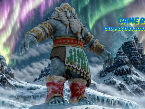 얼음 거인 3D 캐릭터 모델 게임 준비 판타지 몬스터 3D 모델