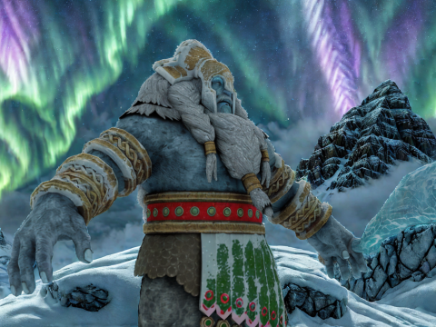 Ice Giant 3D Character Model Game Ready Fantasy Monster Modelo 3D