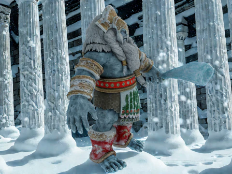 Ice Giant 3D Character Model Game Ready Fantasy Monster 3D Model