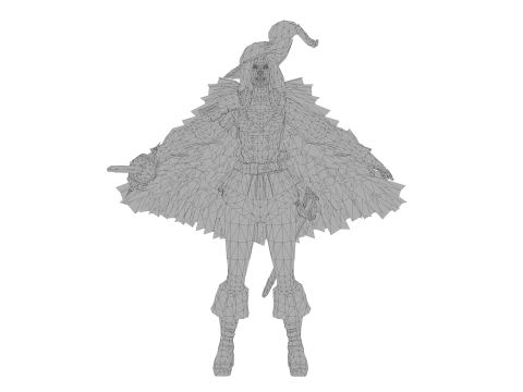 Fantasy Female Warrior 3D Character With Sword Game Ready Model 3D 模型