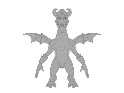 Cartoon Dragon Pipe Smoking Fantasy Character 3D 모델