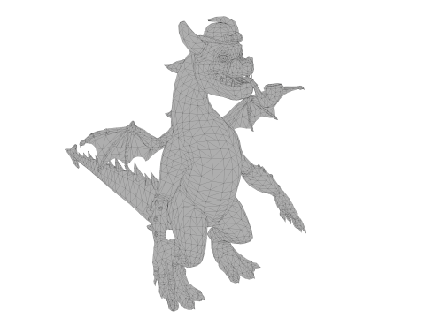Cartoon Dragon Pipe Smoking Fantasy Character 3D 모델