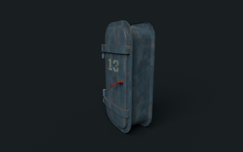 Door bunker Model 3D .c4d .max .obj .3ds .fbx .stl .blend 
